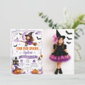 Für immer spooky 4. Geburtstag Einladung (Stehend Vorderseite)
