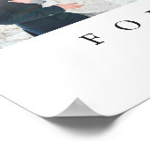 Für immer | Stilvolles Minimalistisches Zwei-Foto Poster (Ecke)