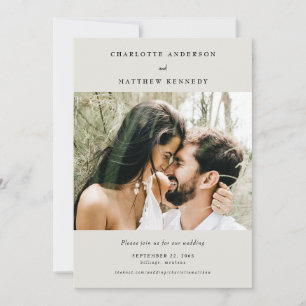 Für immer treue Creme-Foto Save-the-Date-Karte Save The Date