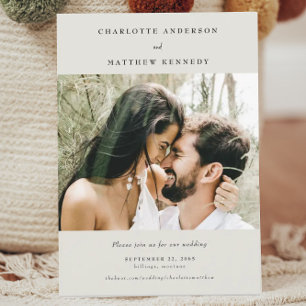 Für immer treues Blush Foto Save the Date