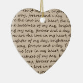 Für immer und ein Tagesgedicht Keramik Ornament (Rechts)