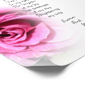 Für immer und ein Tagesgedicht mit Rose Poster (Ecke)