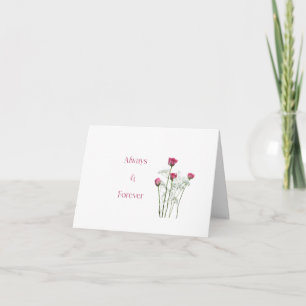 Für immer und ewig Florale Romantische Hochzeitsta Dankeskarte
