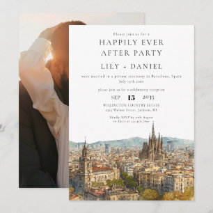 Für immer und ewig Foto Barcelona Hochzeit Einladung
