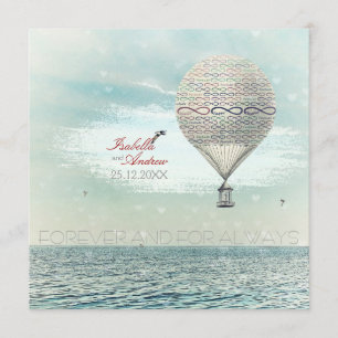 Für immer und für immer - Hochzeit einladen Einladung