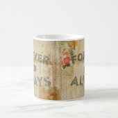 Für immer und immer Blumen Vintag Kaffeetasse (Mittel)