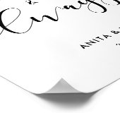 Für immer und immer ein Hochzeitszeichen Poster (Ecke)