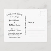 Für immer und immer eine weiße Texthochzeit speich Ankündigungspostkarte (Rückseite)