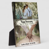 Für immer und immer: Happy Anniversary individuell Fotoplatte (Seite)