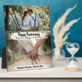 Für immer und immer: Happy Anniversary individuell Fotoplatte (Seite)