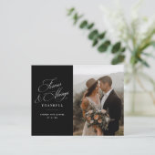 Für immer und immer Hochzeit Danke Postkarte (Stehend Vorderseite)