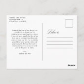 Für immer und immer Hochzeit Danke Postkarte (Rückseite)