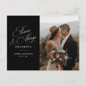 Für immer und immer Hochzeit Danke Postkarte (Vorderseite)