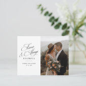 Für immer und immer Hochzeit Danke Postkarte (Stehend Vorderseite)