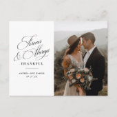 Für immer und immer Hochzeit Danke Postkarte (Vorderseite)