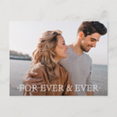 Für immer und immer Hochzeit das Datum speichern Ankündigungspostkarte (Vorderseite)