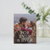 Für immer und immer Hochzeit das Datum speichern Ankündigungspostkarte (Stehend Vorderseite)