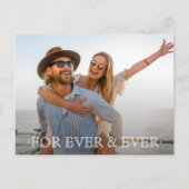 Für immer und immer Hochzeit das Datum speichern Ankündigungspostkarte (Vorderseite)