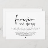 Für immer und immer, Hochzeitstag-Party Einladung (Vorne/Hinten)