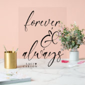 Für immer und immer Personalisiertes Hochzeitssymb Acrylschild (Hochzeit)