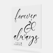 Für immer und immer Personalisiertes Hochzeitssymb Acrylschild (Winkel)