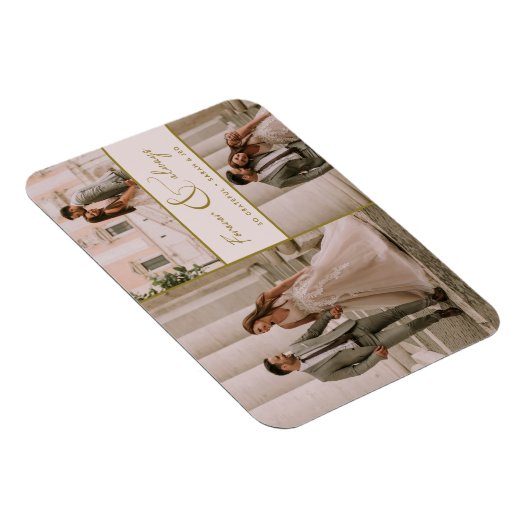 Für immer und immer rosa Gold Foto Hochzeit Vielen Magnet (Rechte Seite)