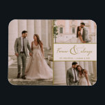 Für immer und immer rosa Gold Foto Hochzeit Vielen Magnet<br><div class="desc">Feiern Sie Ihre Liebe mit dem Forever & Always Pink Gold Foto Wedding Dankeschön Magnet - eine schöne und dauerhafte Art, Ihre Dankbarkeit an Familie und Freunde zum Ausdruck zu bringen. Dieser Magnet ist mit einer eleganten Collage aus drei Fotos gestaltet und lasse Ihnen, Ihre Lieblingsmomente zu präsentieren, um die...</div>