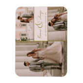 Für immer und immer rosa Gold Foto Hochzeit Vielen Magnet (Vertikal)