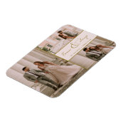 Für immer und immer rosa Gold Foto Hochzeit Vielen Magnet (Linke Seite)