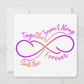 Für immer und immer - Valentintagskarte Dankeskarte (Vorderseite)