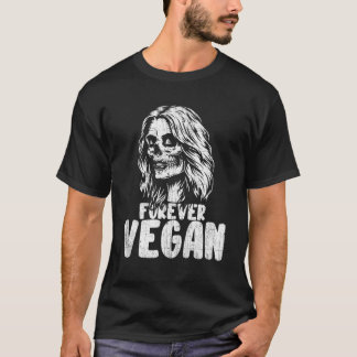 Für immer Vegane Coole Zuckerkulle Vegetarische Ne T-Shirt