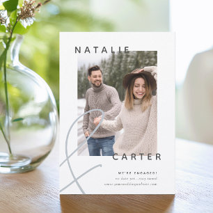 Für immer vereint Moderne Verlobung des Fotos Ankündigung