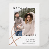 Für immer vereint | Modernes Foto Save the Date Folieneinladung (Vorderseite)