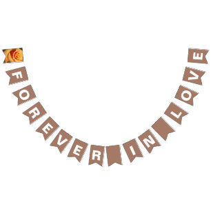 Für immer verliebt Mocha Hochzeit Wimpelkette