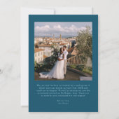 Für immer Vintage Elegance Aquamarine Hochzeit Ankündigung (Rückseite)