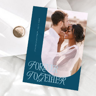 Für immer Vintage Elegance Aquamarine Hochzeit Ankündigung