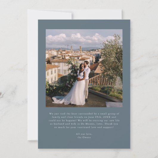 Für immer Vintage Hochzeit Ankündigung (Rückseite)