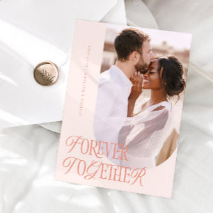 Für immer Vintage Hochzeit Peach Ankündigung