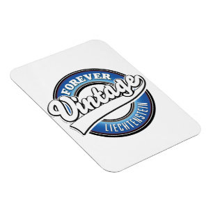 für immer vintage liechtenstein logo magnet