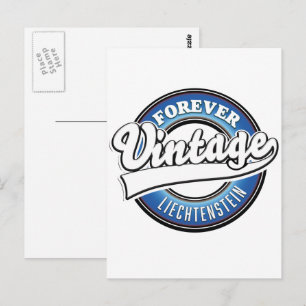 für immer Vintage Liechtenstein-Logo Postkarte