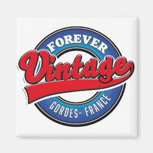 für immer Vintages Logo von Gordes France Magnet