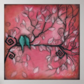 Für immer Vögel in Rosa Poster (Vorne)