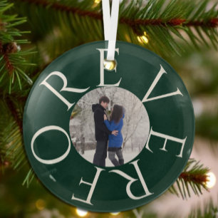 Für immer: Weihnachten im Foto Ornament Aus Glas