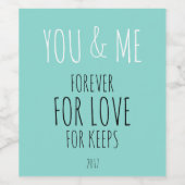 Für immer Weinflaschen Weinetikett (Einzelnes Label)