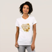 Für immer wilde Liebe – Boho-Rustikale Sonnenblume T-Shirt (Vorne ganz)