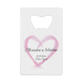 Für immer zusammen Hochzeit Party Gefallen Drink Geldbeutel Flaschenöffner (Vorderseite)