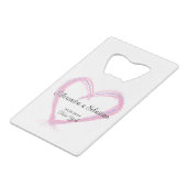 Für immer zusammen Hochzeit Party Gefallen Drink Geldbeutel Flaschenöffner (Vorderseite Schrägansicht)