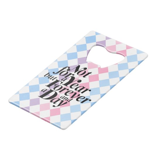 Für immer zusammen Hochzeit Party Gefallen Drink Geldbeutel Flaschenöffner (Rückseite Schrägansicht)