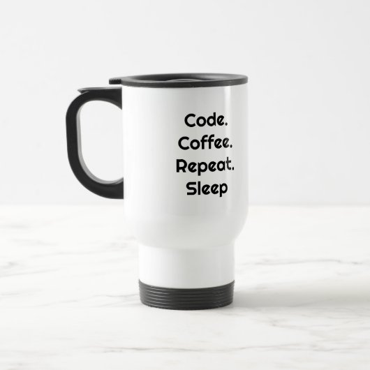 Für Ingenieure – Code. Kaffee. Schlaf Reisetasse Reisebecher (Links)