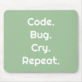 Für Ingenieure & Entwickler – Code, Bug, Cry Mousepad (Vorne)